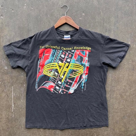Vintage '91 Van Halen 'For Unlawful Carnal Knowledge' Band Tour T-shirt XL - Picture 1 of 6